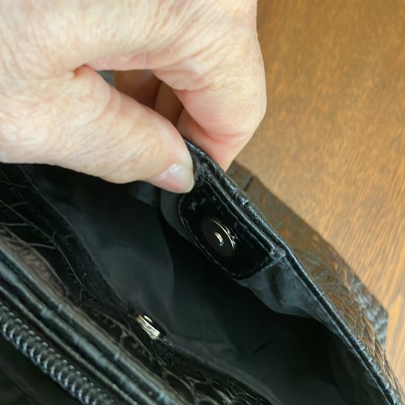 Giani Bernini crocodile look shoulder bag and matching wallet, perfect condition - Picture 11 of 11